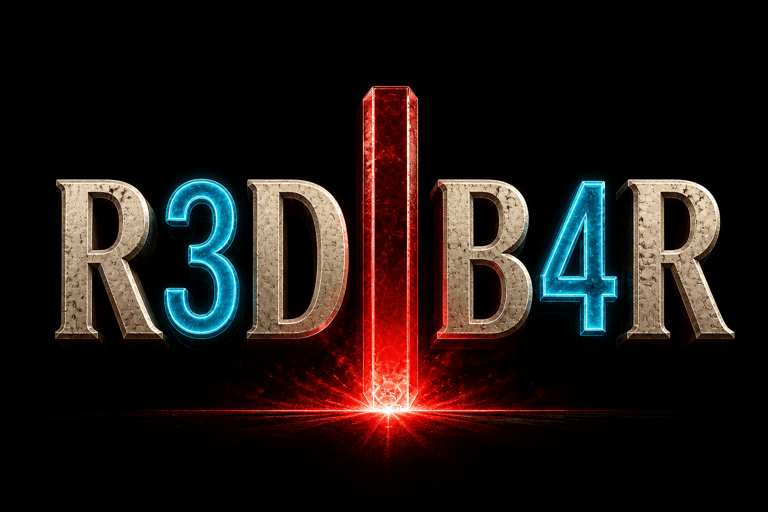 R3D B4R wordmark land
